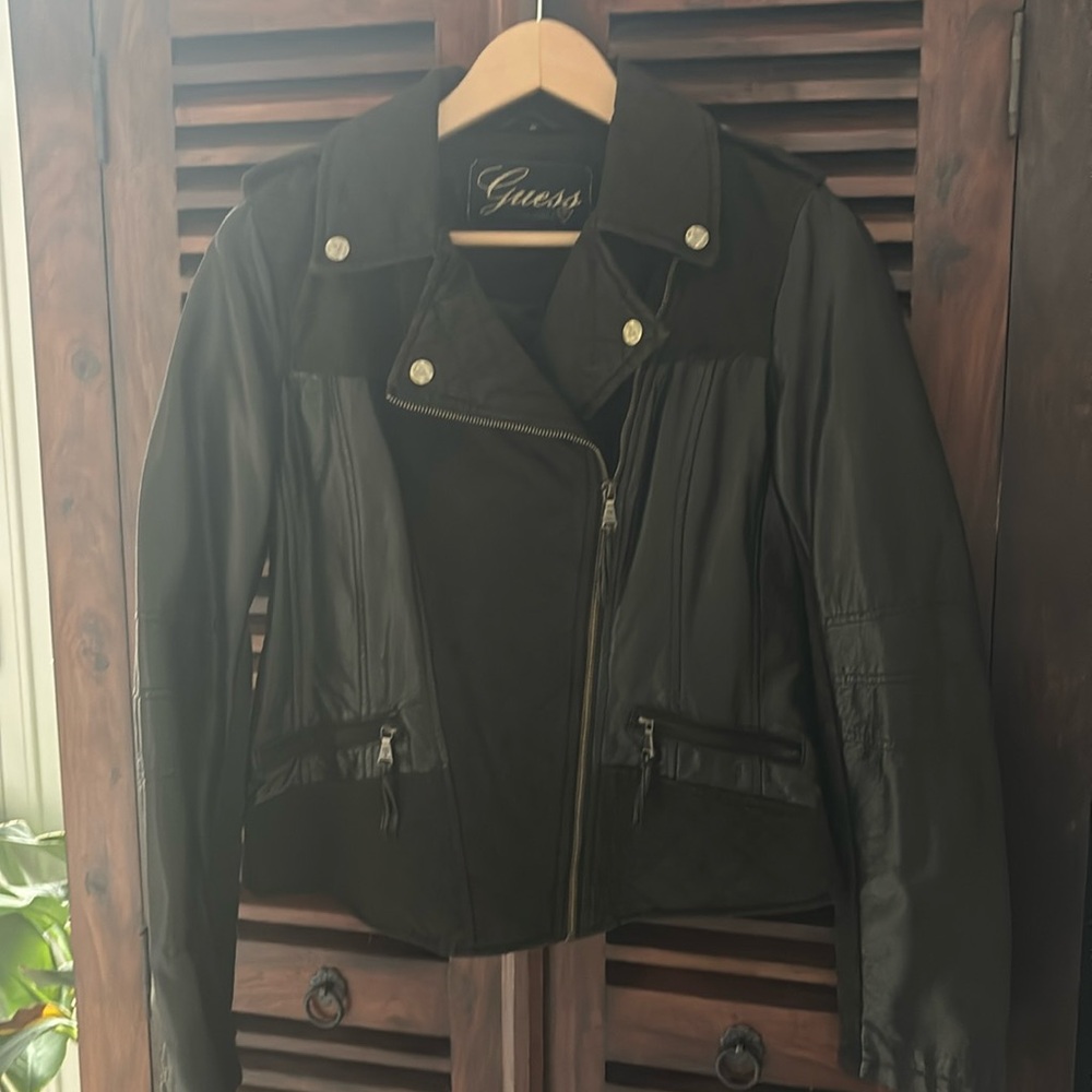 Guess jacket dark brown medium size